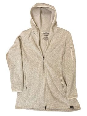 LL Bean Sweater Fleece Coat Cream / Oatmeal LP